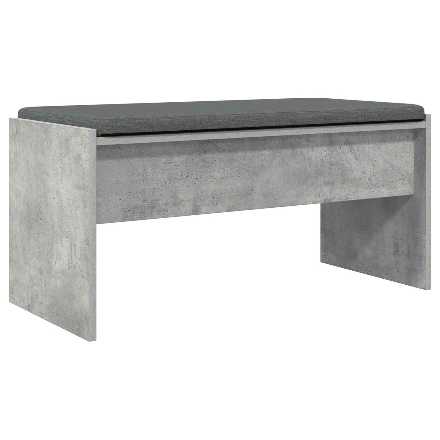 Flurbank mit Kissen Beton Grau 83 x 38 x 40 cm