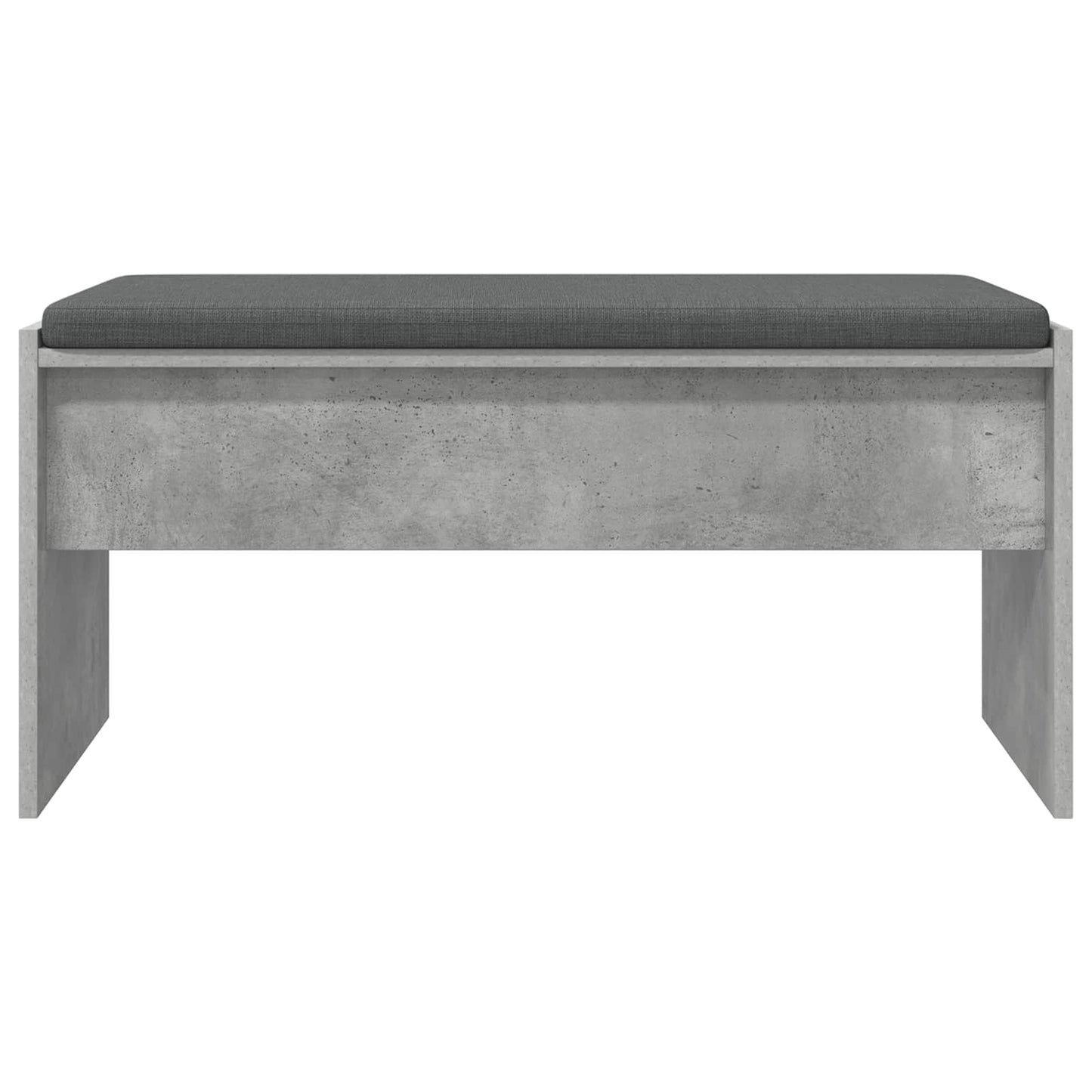 Flurbank mit Kissen Beton Grau 83 x 38 x 40 cm
