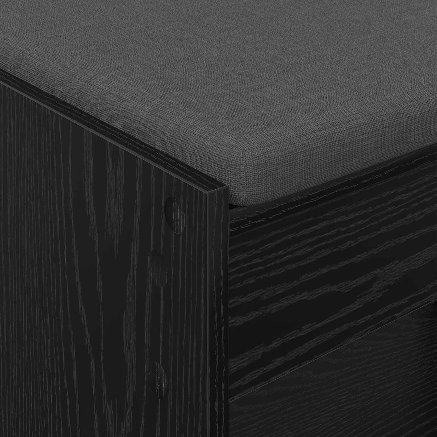 Flurbank Schwarz Eichen-Optik 63 x 38 x 45 cm