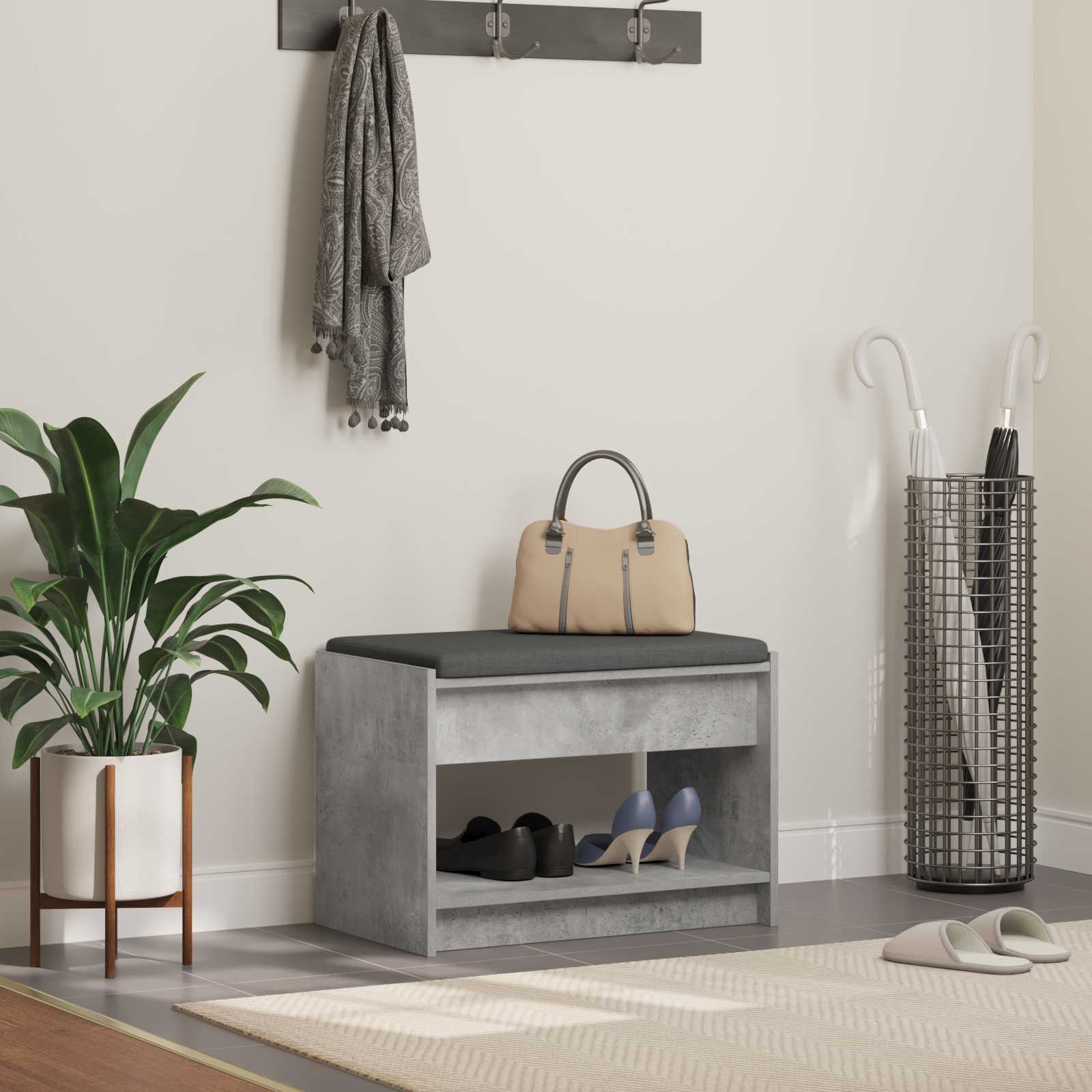 Flurbank Betongrau 63 x 38 x 45 cm