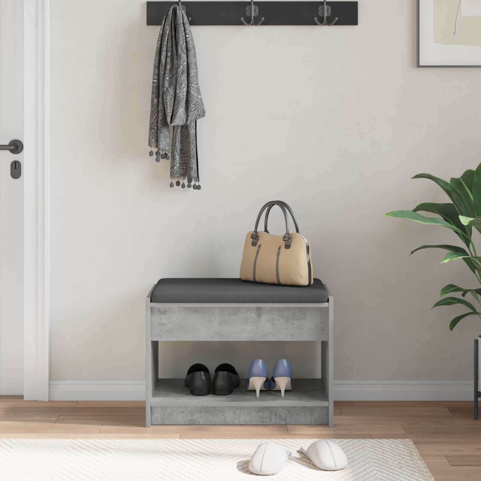 Flurbank Betongrau 63 x 38 x 45 cm