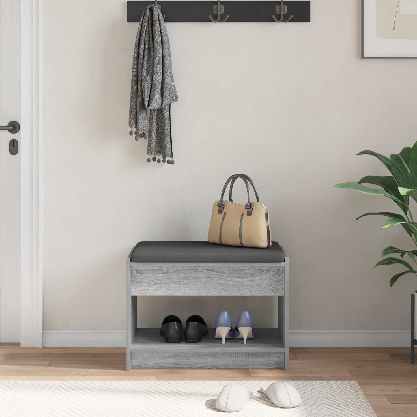 Flurbank Sonoma-Grau 63 x 38 x 45 cm
