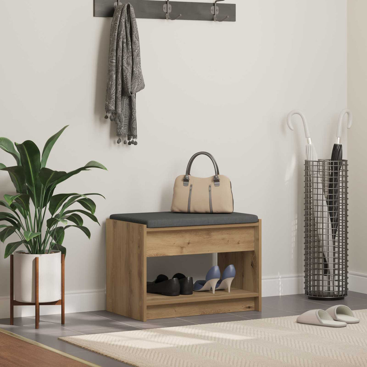 Flurbank Artisan-Eiche 63 x 38 x 45 cm