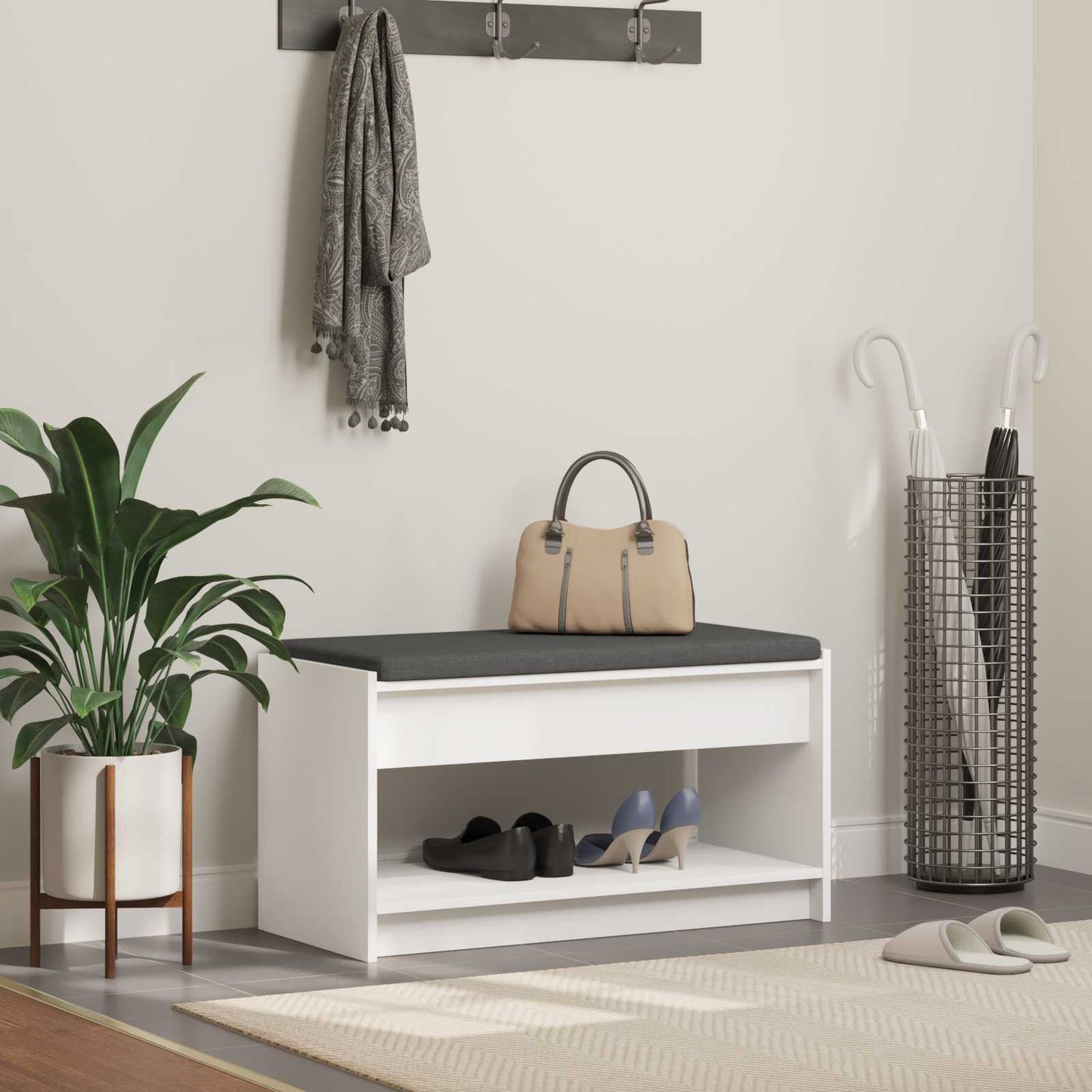 Flurbank Weiß 83 x 38 x 45 cm