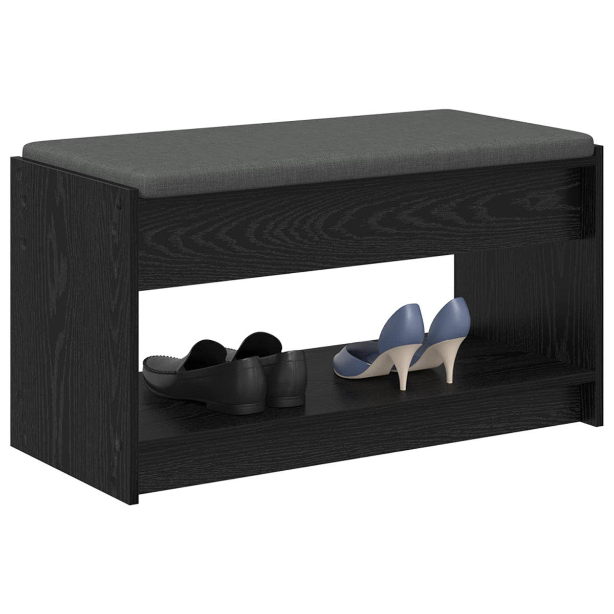 Flurbank Schwarz Eichen-Optik 83 x 38 x 45 cm