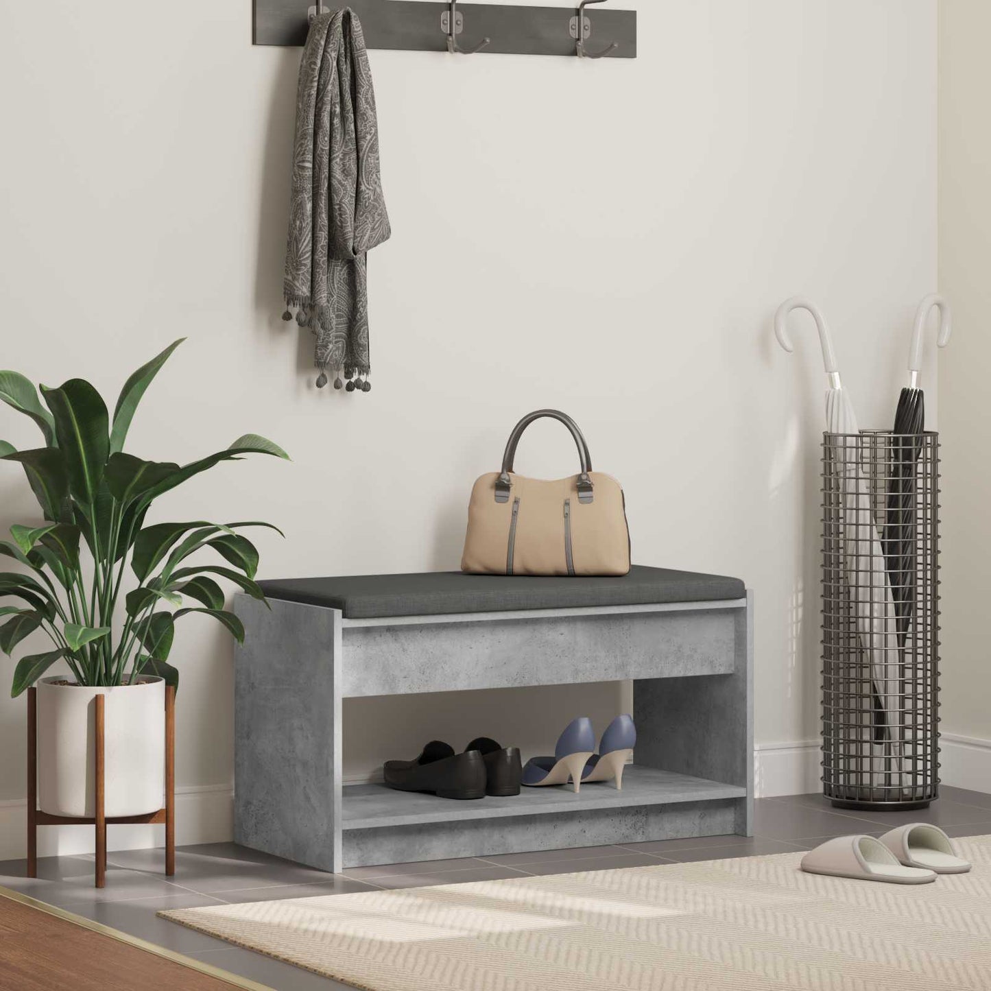 Flurbank Betongrau 83 x 38 x 45 cm