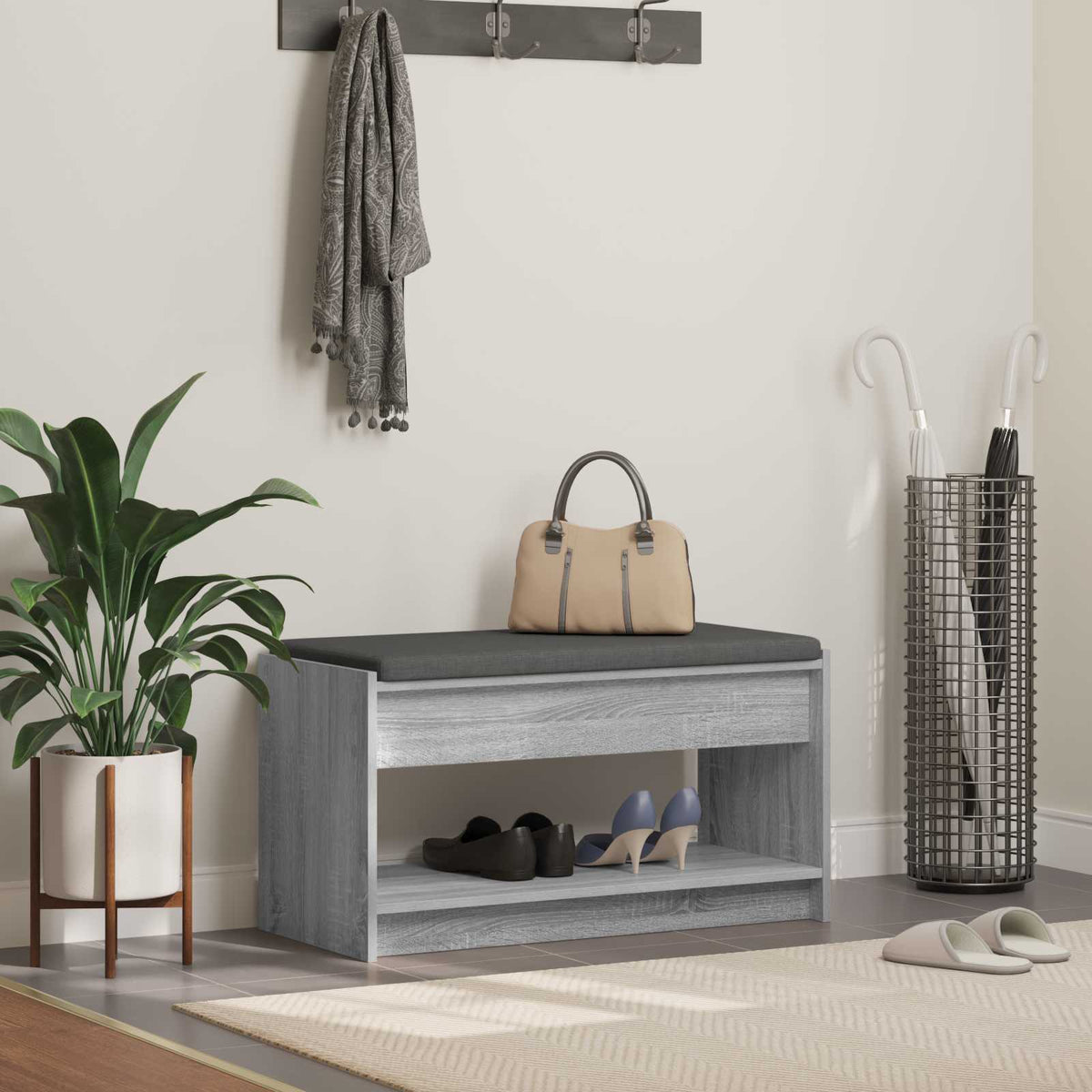 Flurbank Sonoma-Grau 83 x 38 x 45 cm