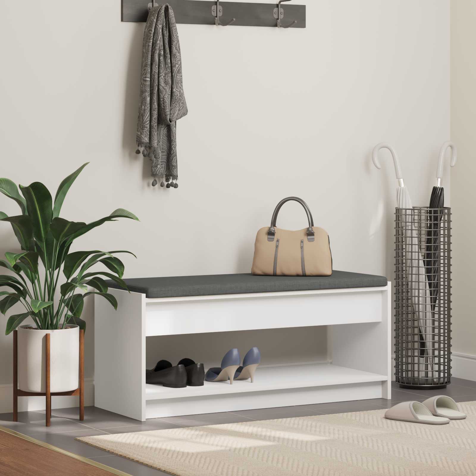 Flurbank Weiß 103 x 38 x 45 cm