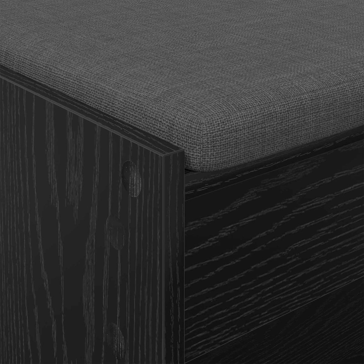 Flurbank Schwarz Eichen-Optik 103 x 38 x 45 cm