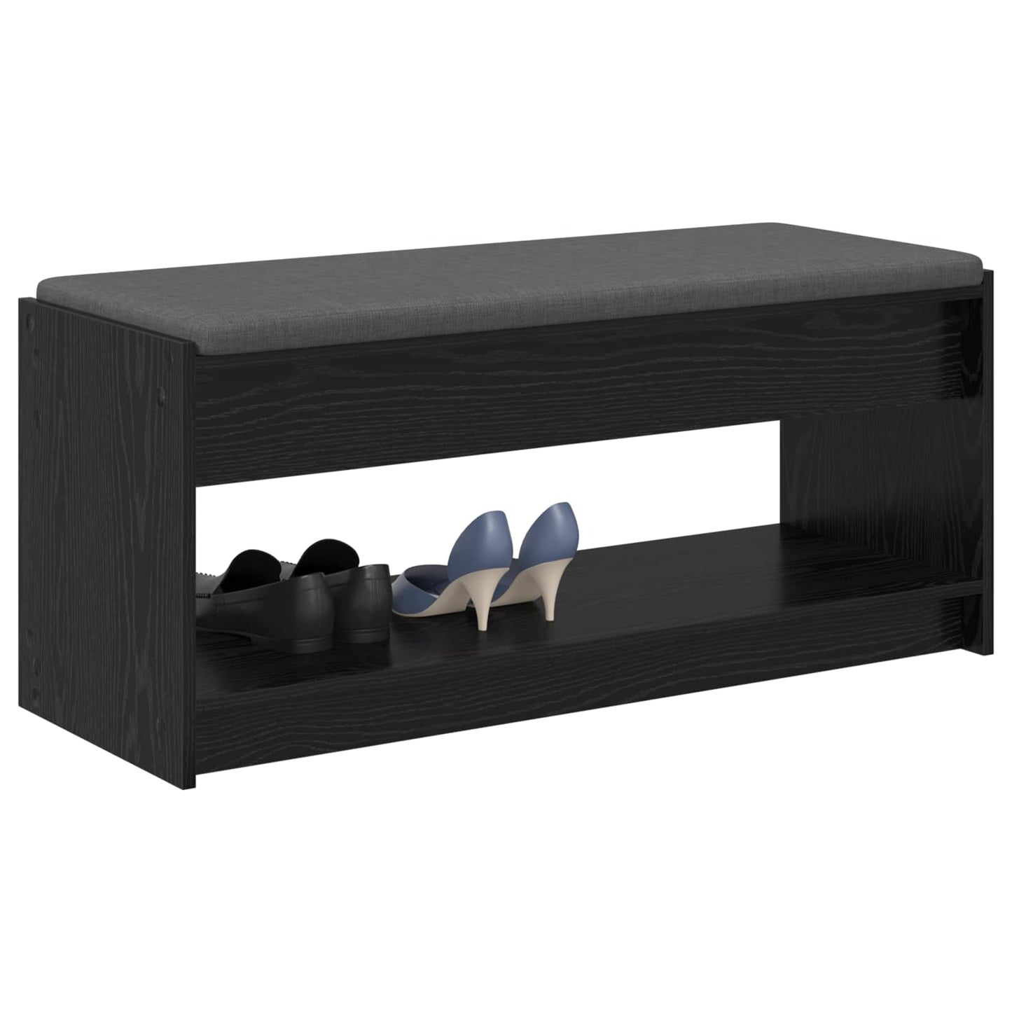 Flurbank Schwarz Eichen-Optik 103 x 38 x 45 cm