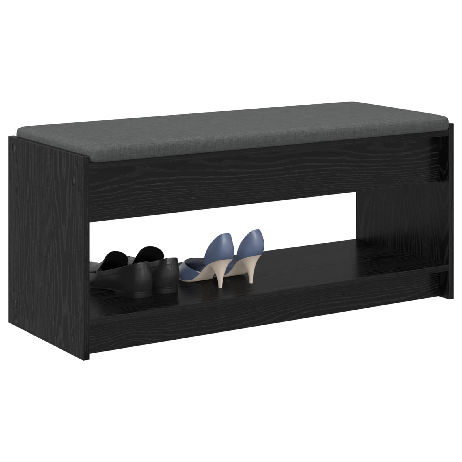 Flurbank Schwarz Eichen-Optik 103 x 38 x 45 cm