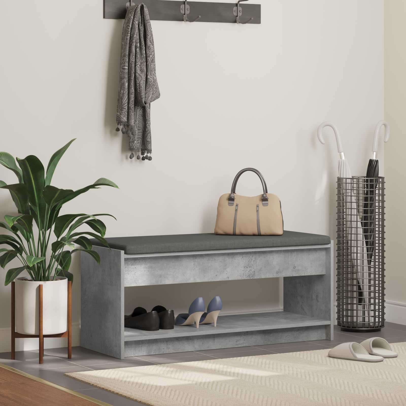 Flurbank Betongrau 103 x 38 x 45 cm