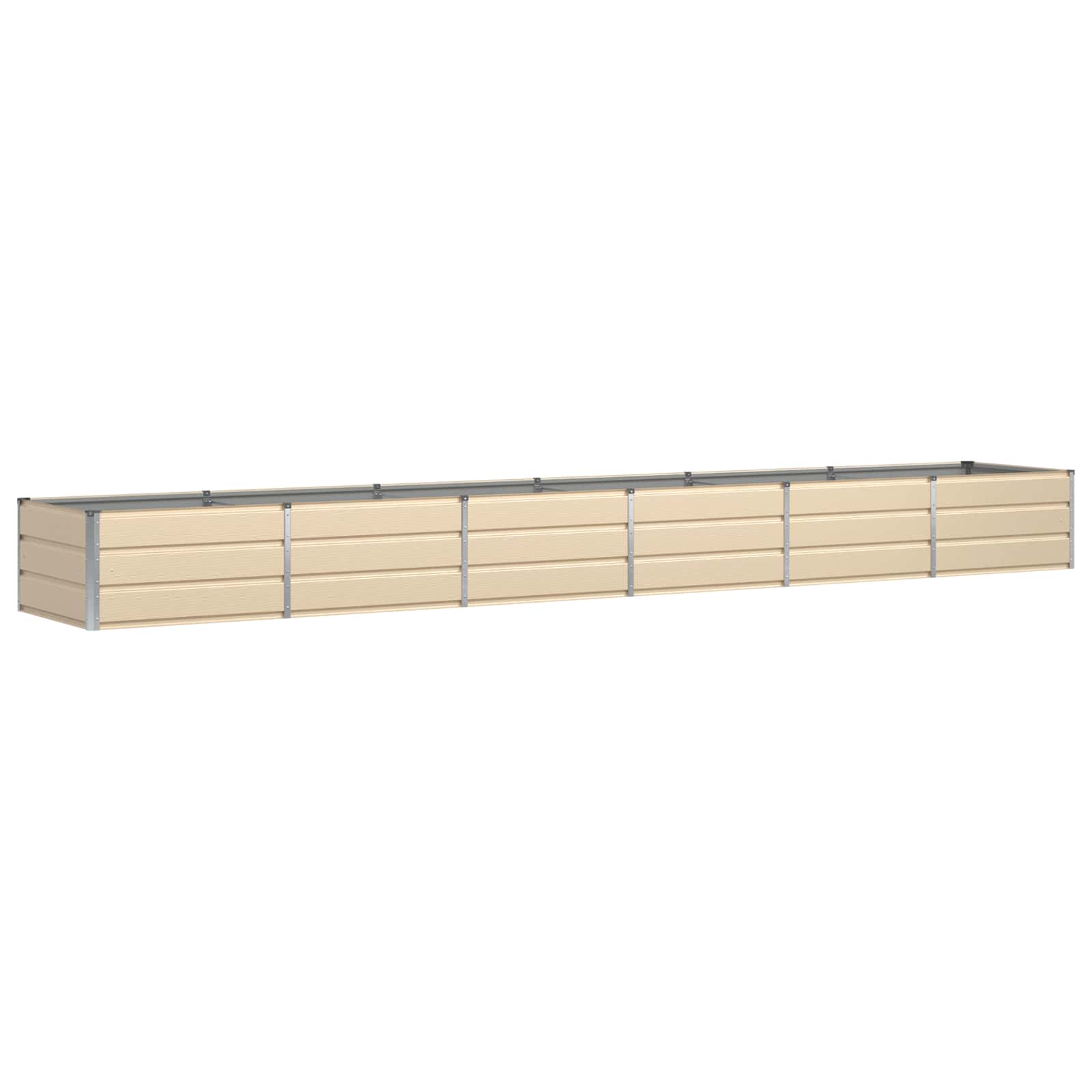 Pflanzkübel Elfenbein 480 x 80 x 45 cm Stahl