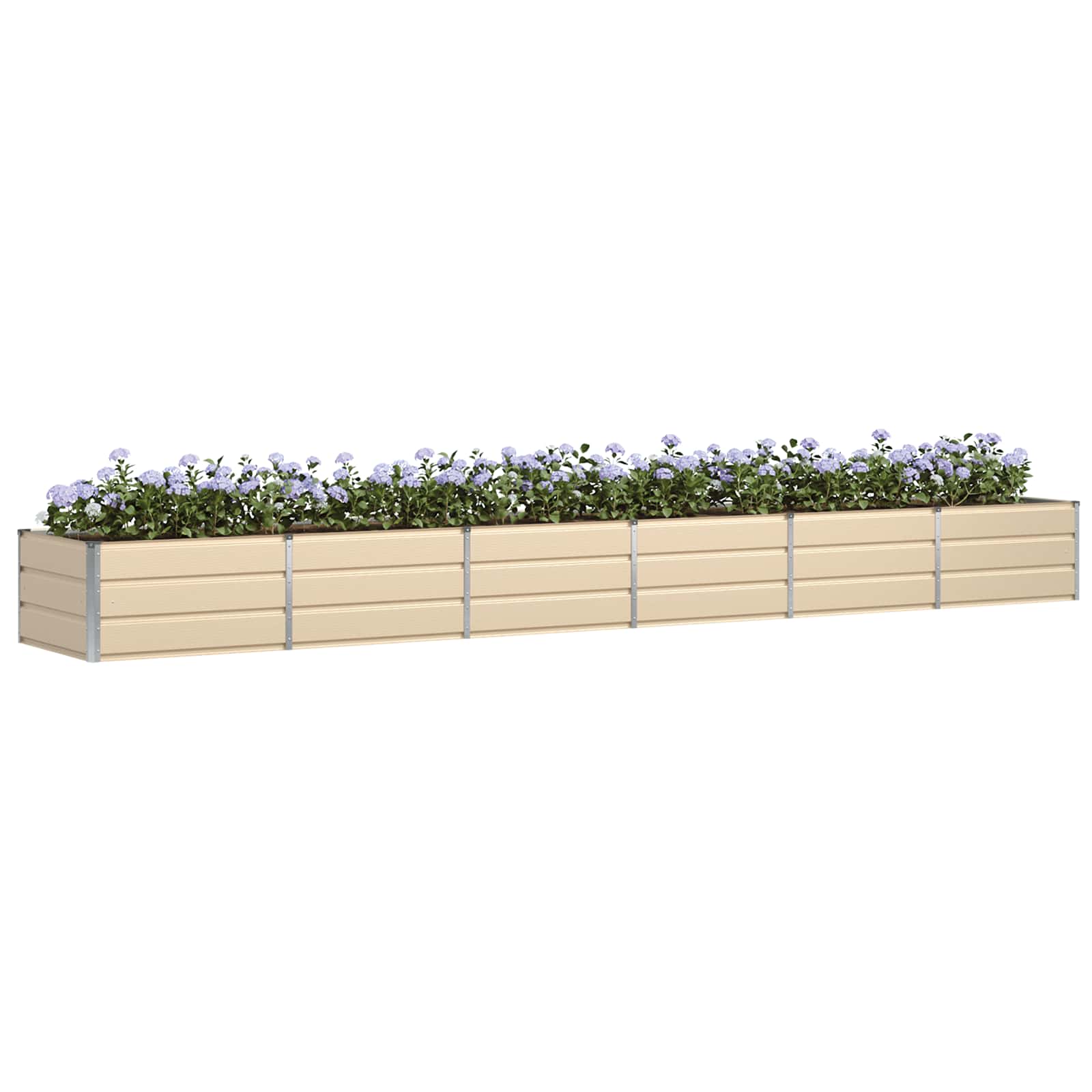 Pflanzkübel Elfenbein 480 x 80 x 45 cm Stahl