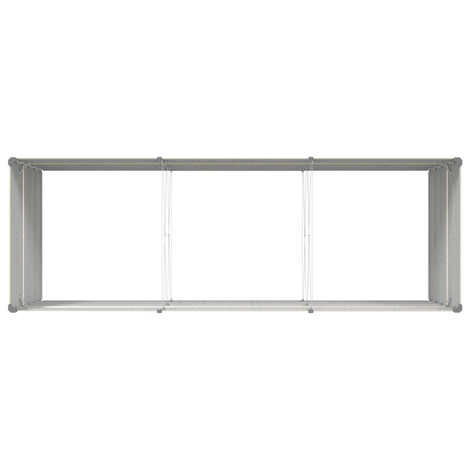 Pflanzkübel Elfenbein 290 x 100 x 75 cm Verzinkter Stahl