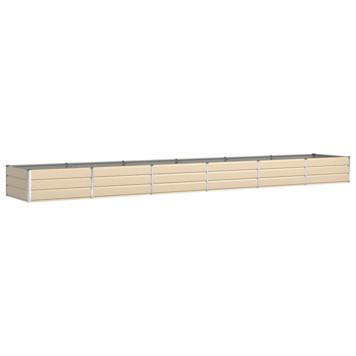 Pflanzkübel Elfenbein 580 x 100 x 45 cm Verzinkter Stahl