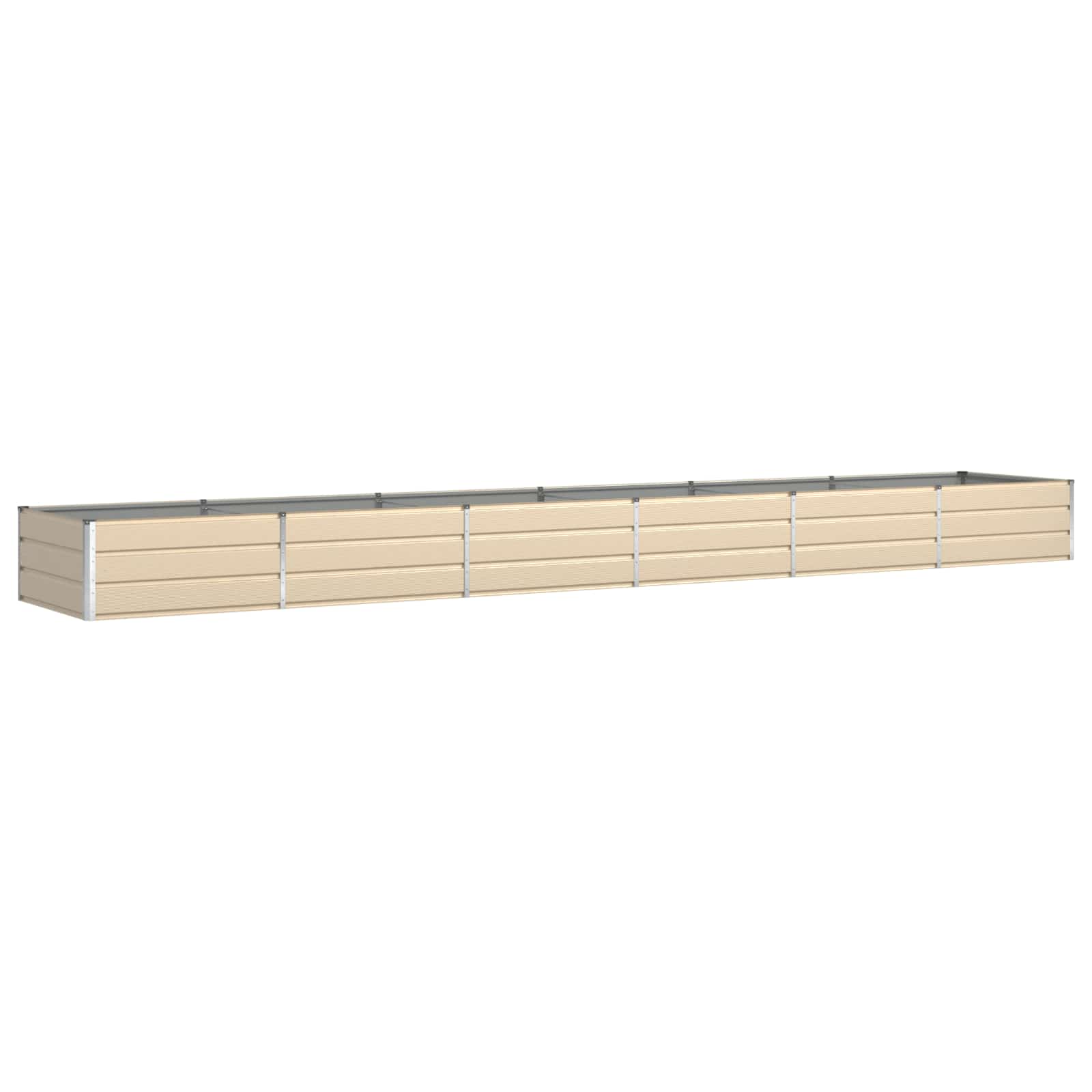 Pflanzkübel Elfenbein 580 x 100 x 45 cm Verzinkter Stahl