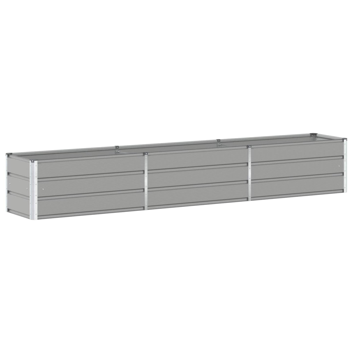 Pflanzkübel Hellgrau 290 x 50 x 45 cm Verzinkter Stahl
