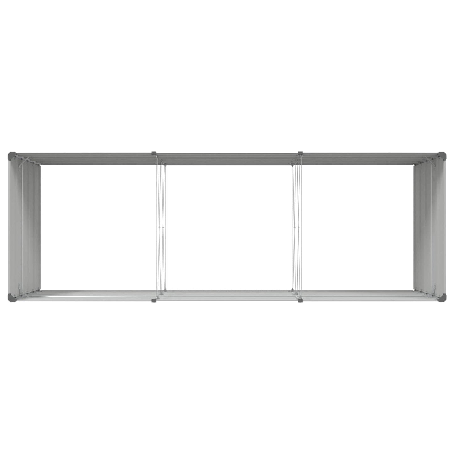 Pflanzkübel Hellgrau 290 x 100 x 75 cm Verzinkter Stahl