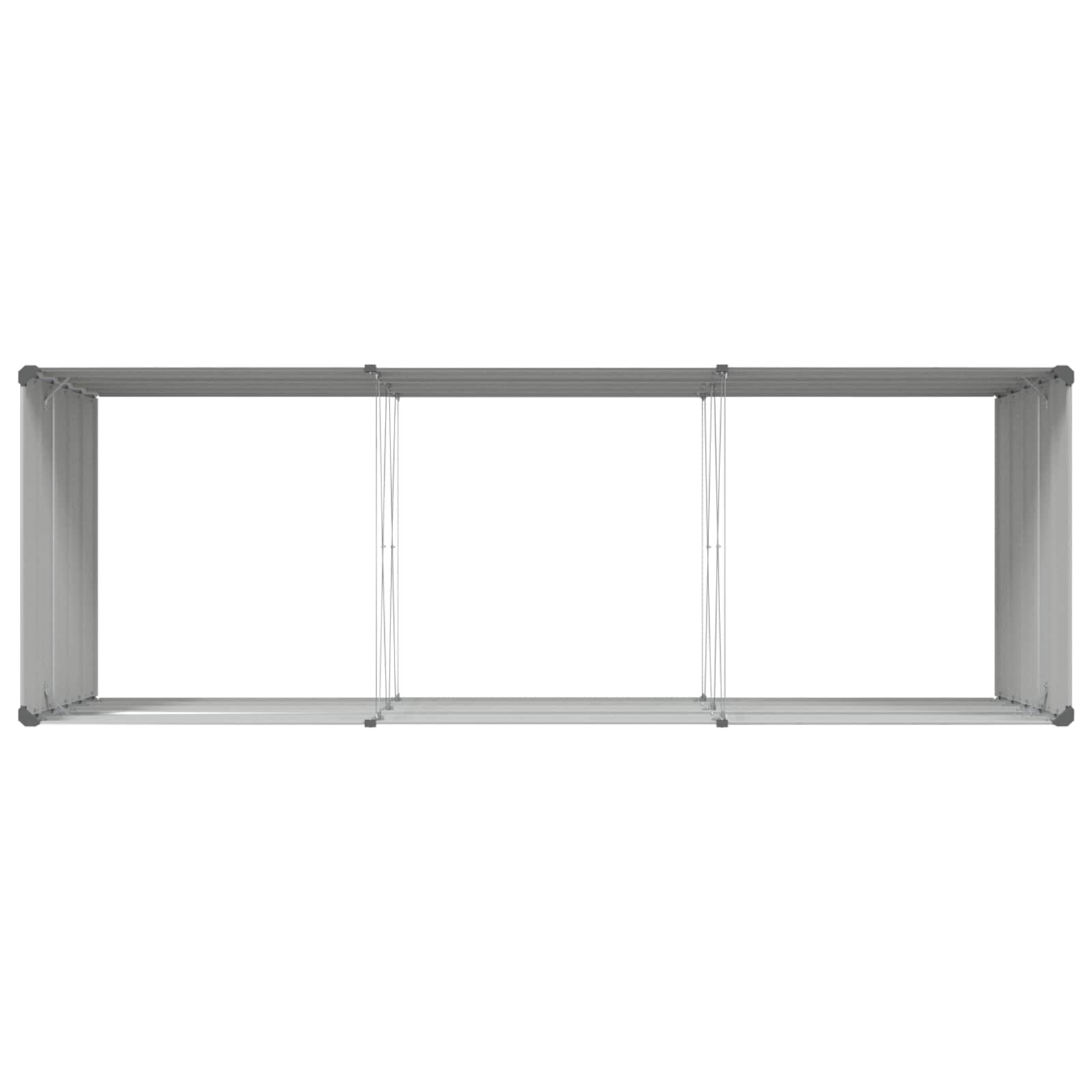 Pflanzkübel Hellgrau 290 x 100 x 75 cm Verzinkter Stahl