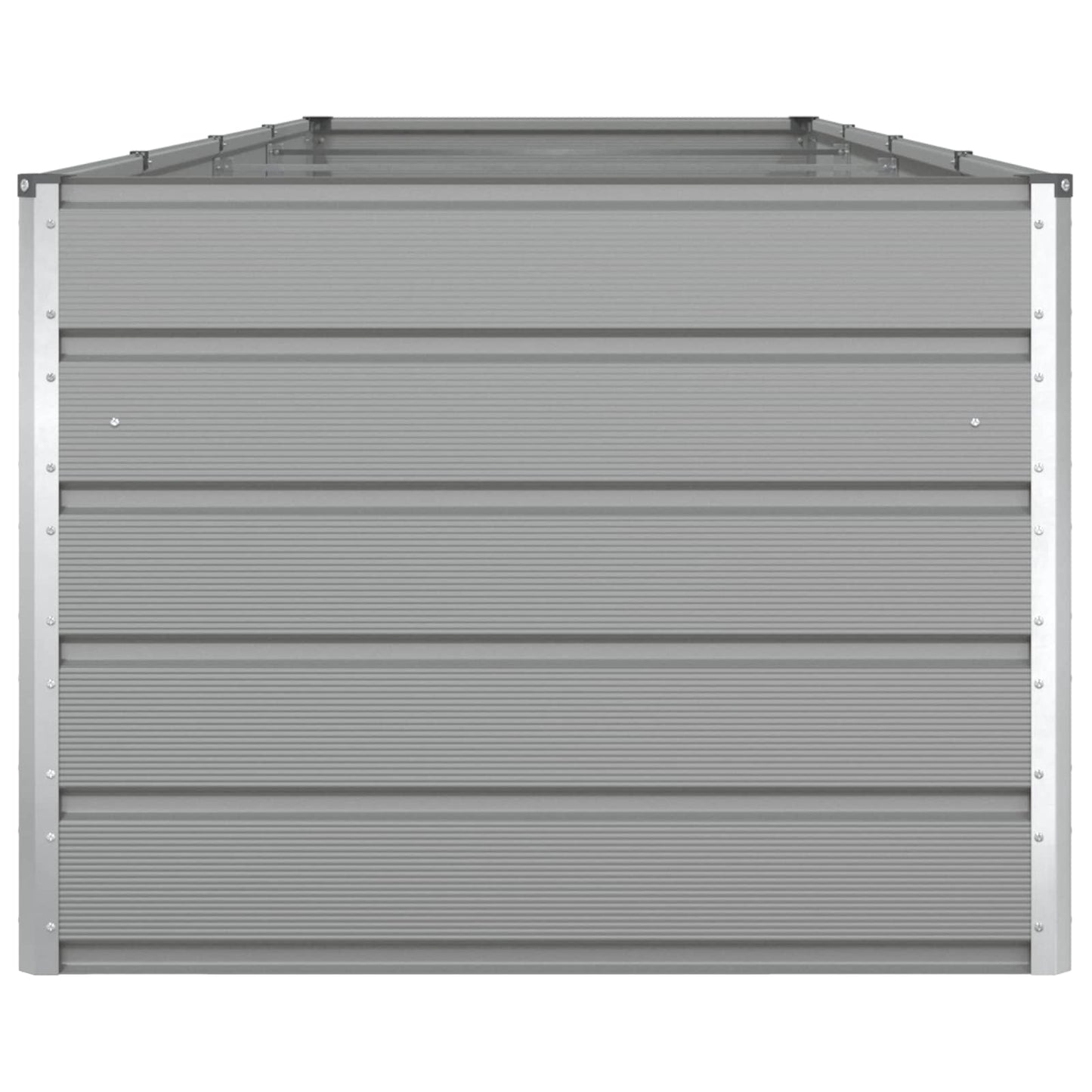 Pflanzkübel Hellgrau 385 x 100 x 75 cm Verzinkter Stahl