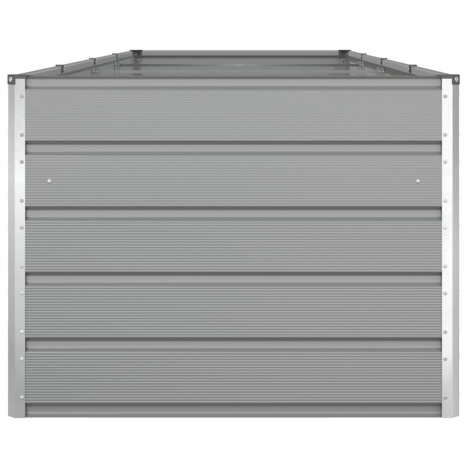Pflanzkübel Hellgrau 385 x 100 x 75 cm Verzinkter Stahl