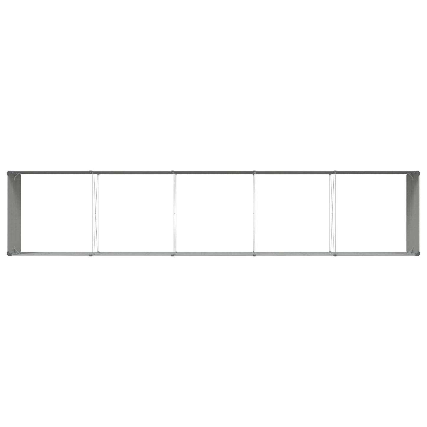 Pflanzkübel Hellgrau 480 x 100 x 45 cm Verzinkter Stahl