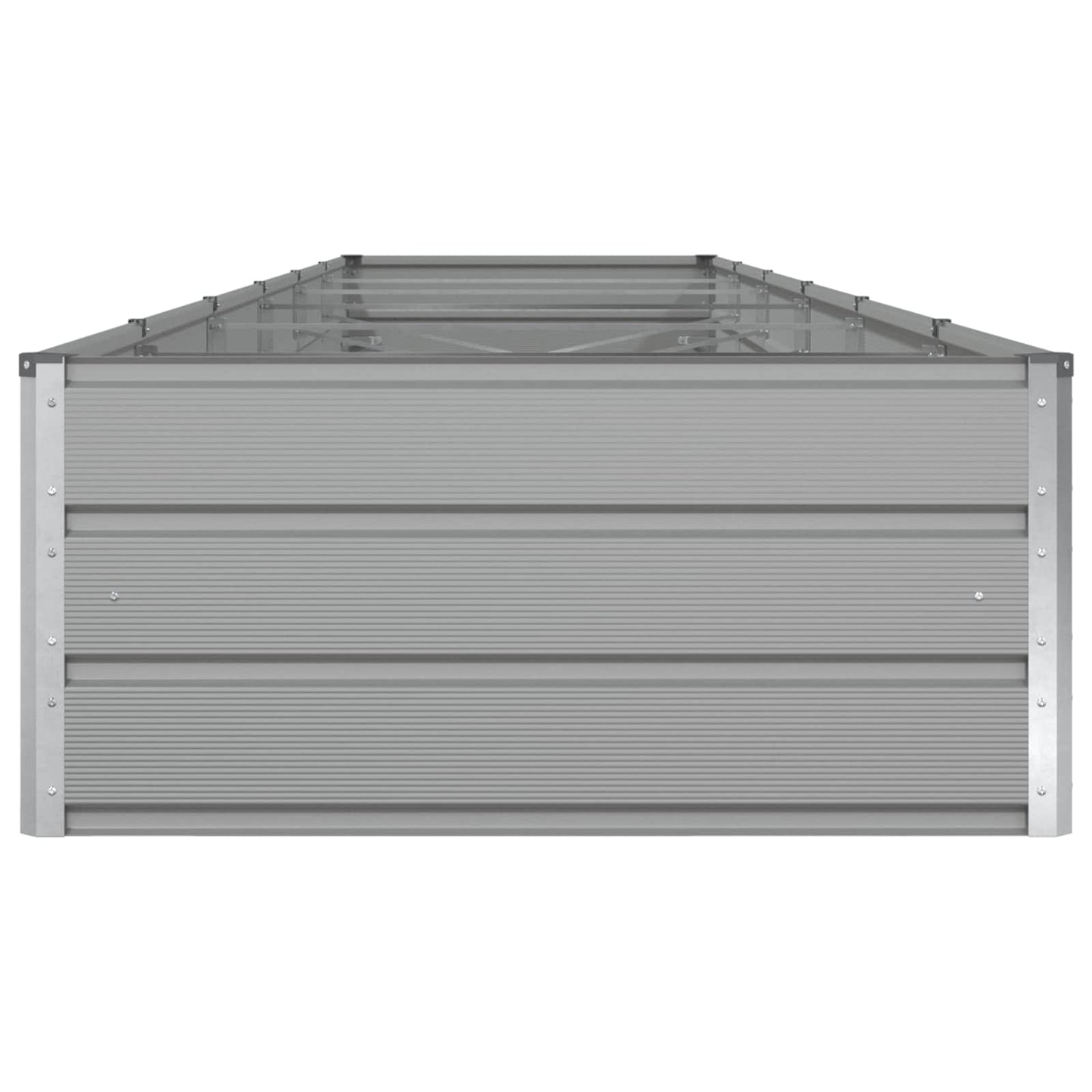 Pflanzkübel Hellgrau 580 x 100 x 45 cm Verzinkter Stahl