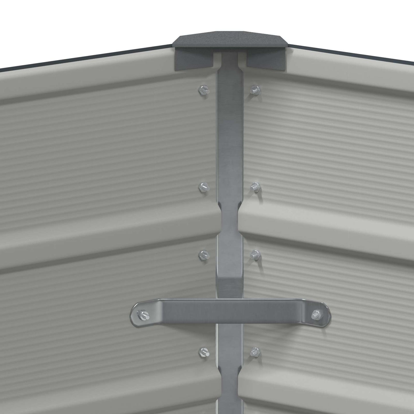 Pflanzkübel Anthrazit 129 x 129 x 45 cm Stahl