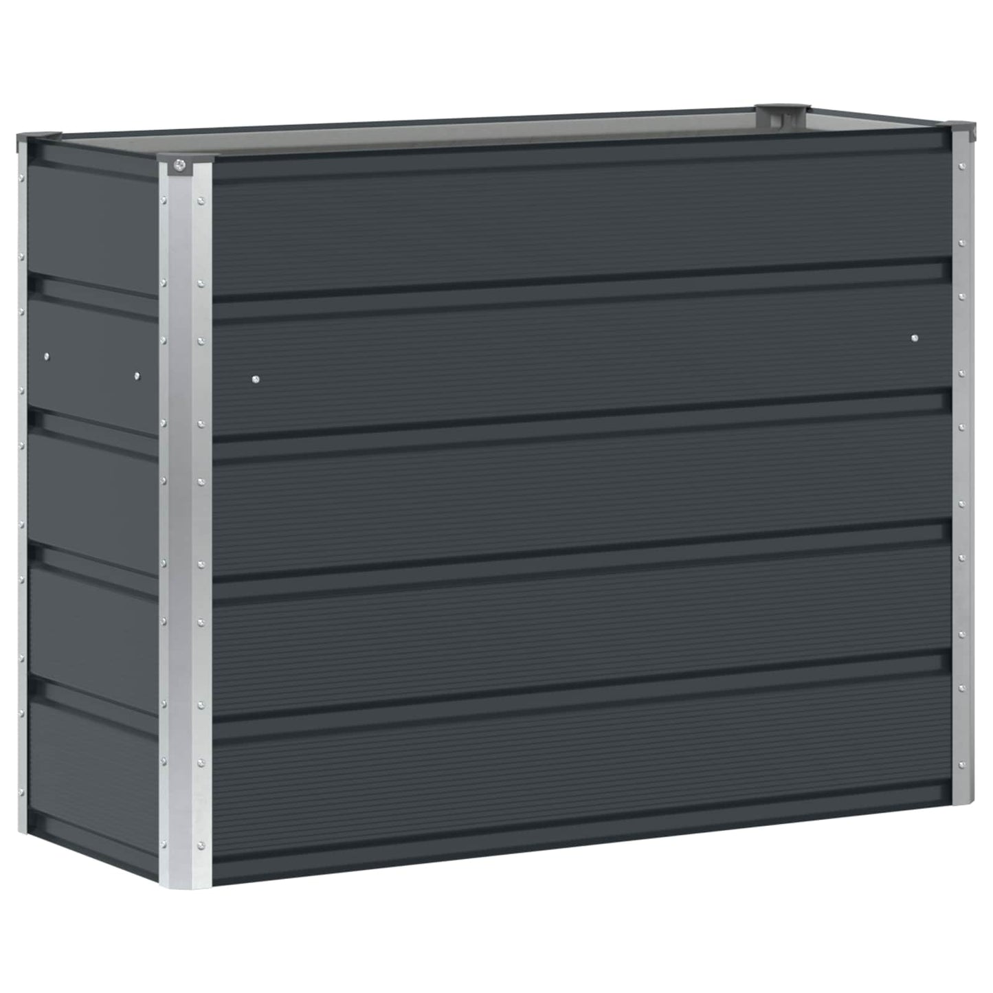 Pflanzkübel Anthrazit 100 x 40 x 75 cm Stahl