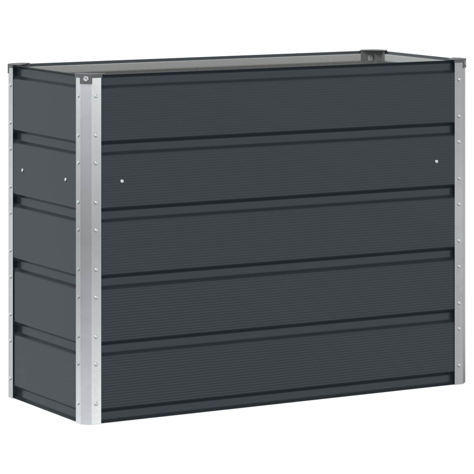 Pflanzkübel Anthrazit 100 x 40 x 75 cm Stahl