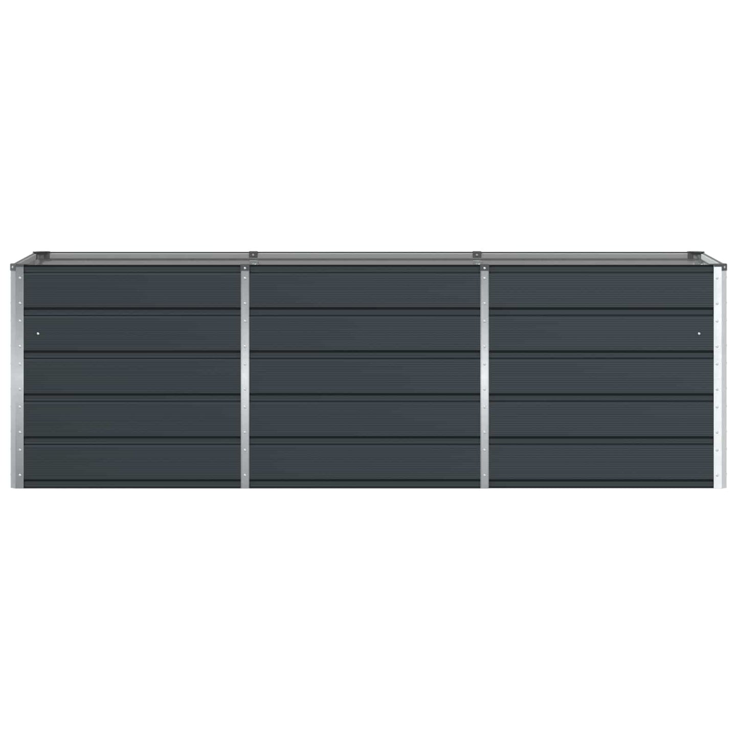 Pflanzkübel Anthrazit 240 x 80 x 75 cm Stahl