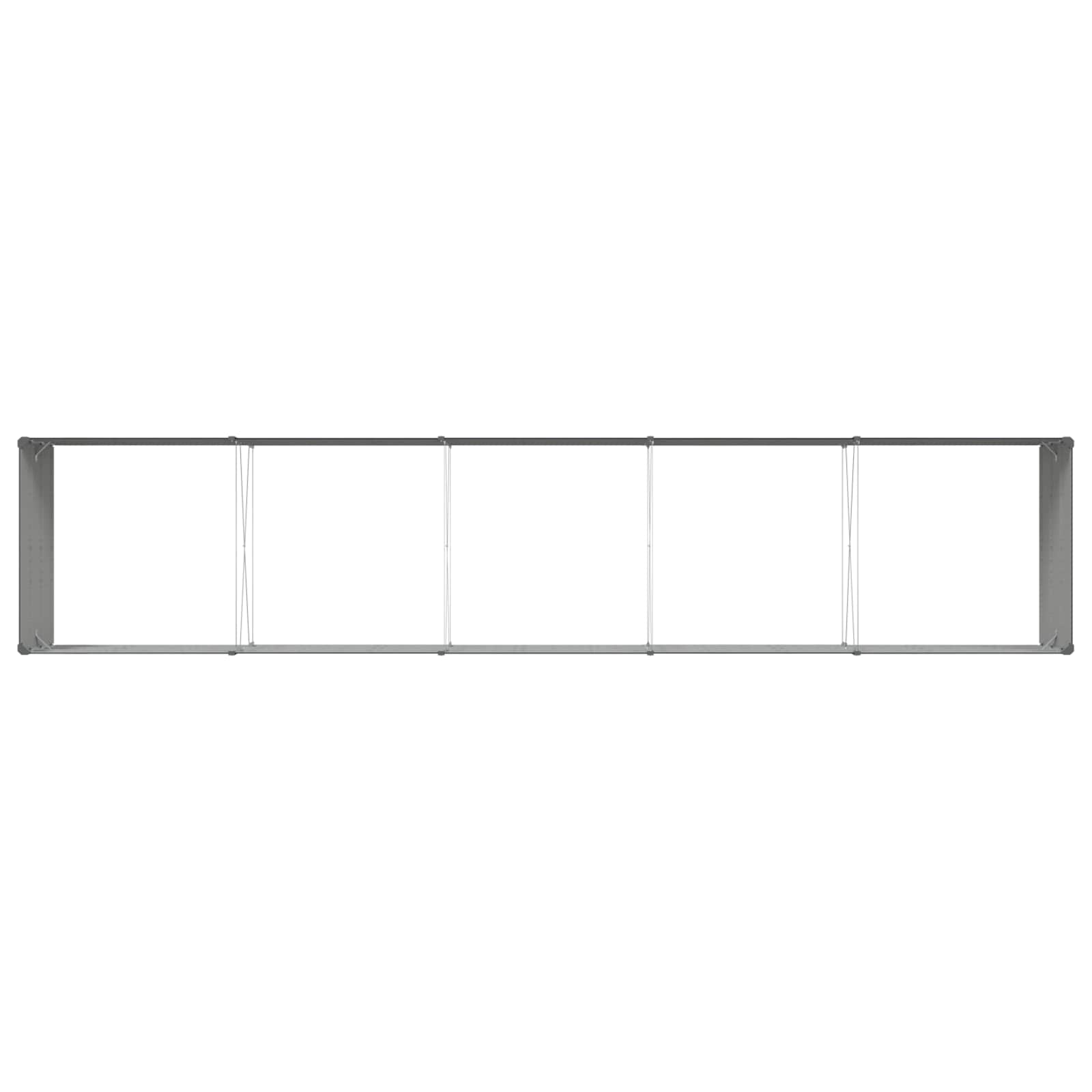 Pflanzkübel Anthrazit 480 x 100 x 45 cm Verzinkter Stahl