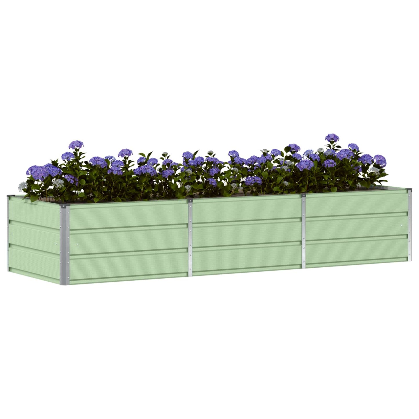 Pflanzkübel Grün 240 x 80 x 45 cm Stahl