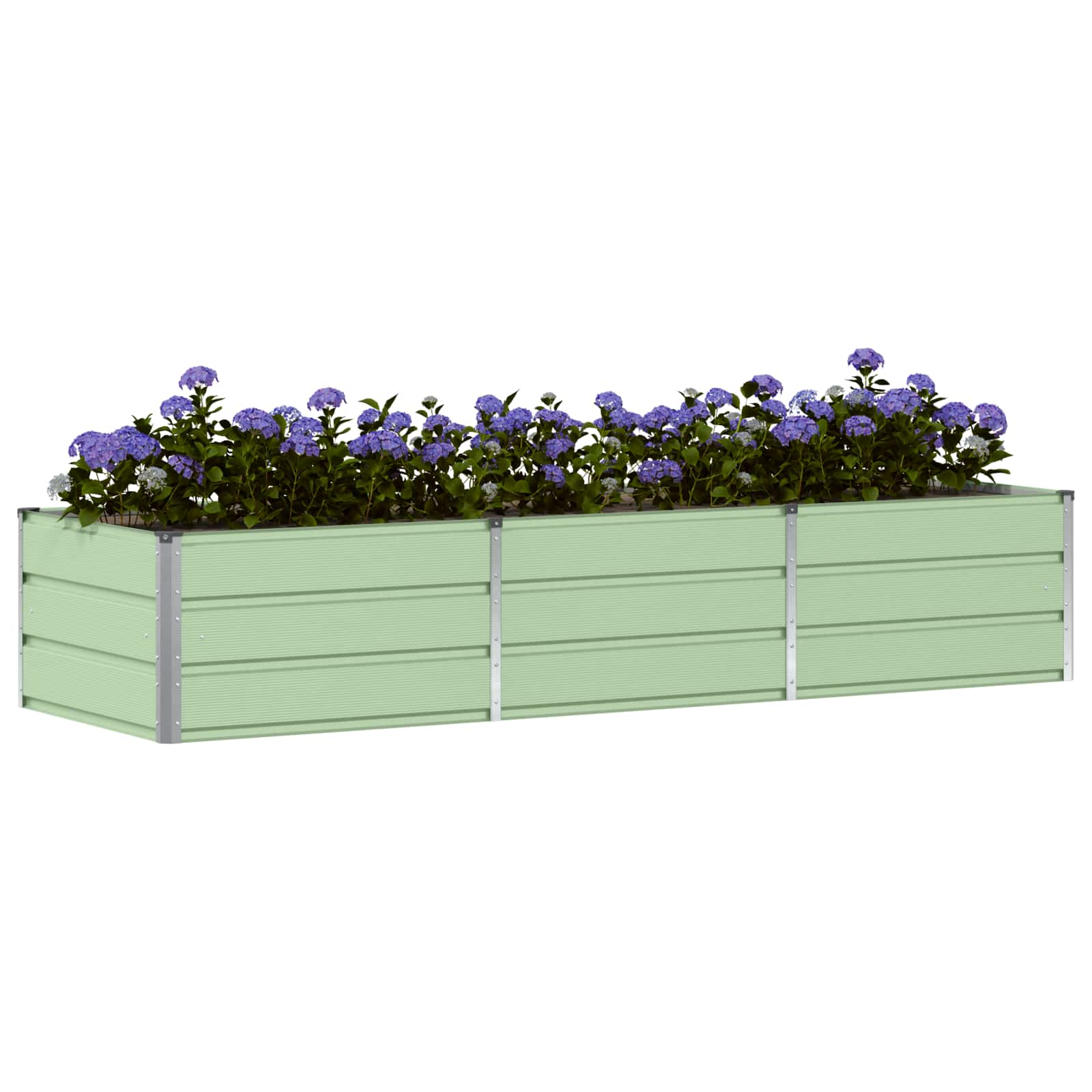 Pflanzkübel Grün 240 x 80 x 45 cm Stahl