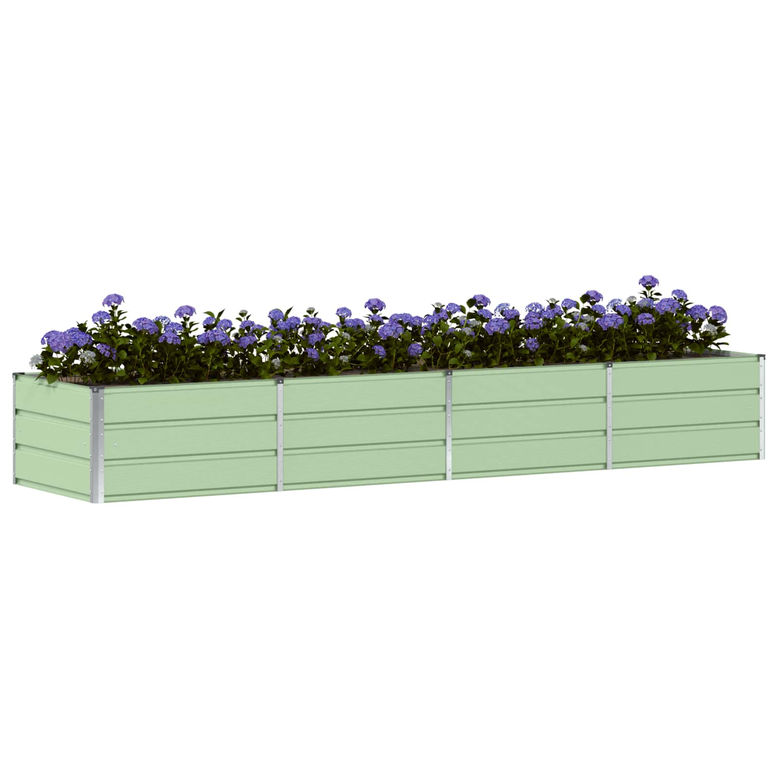 Pflanzkübel Grün 320 x 80 x 45 cm Stahl