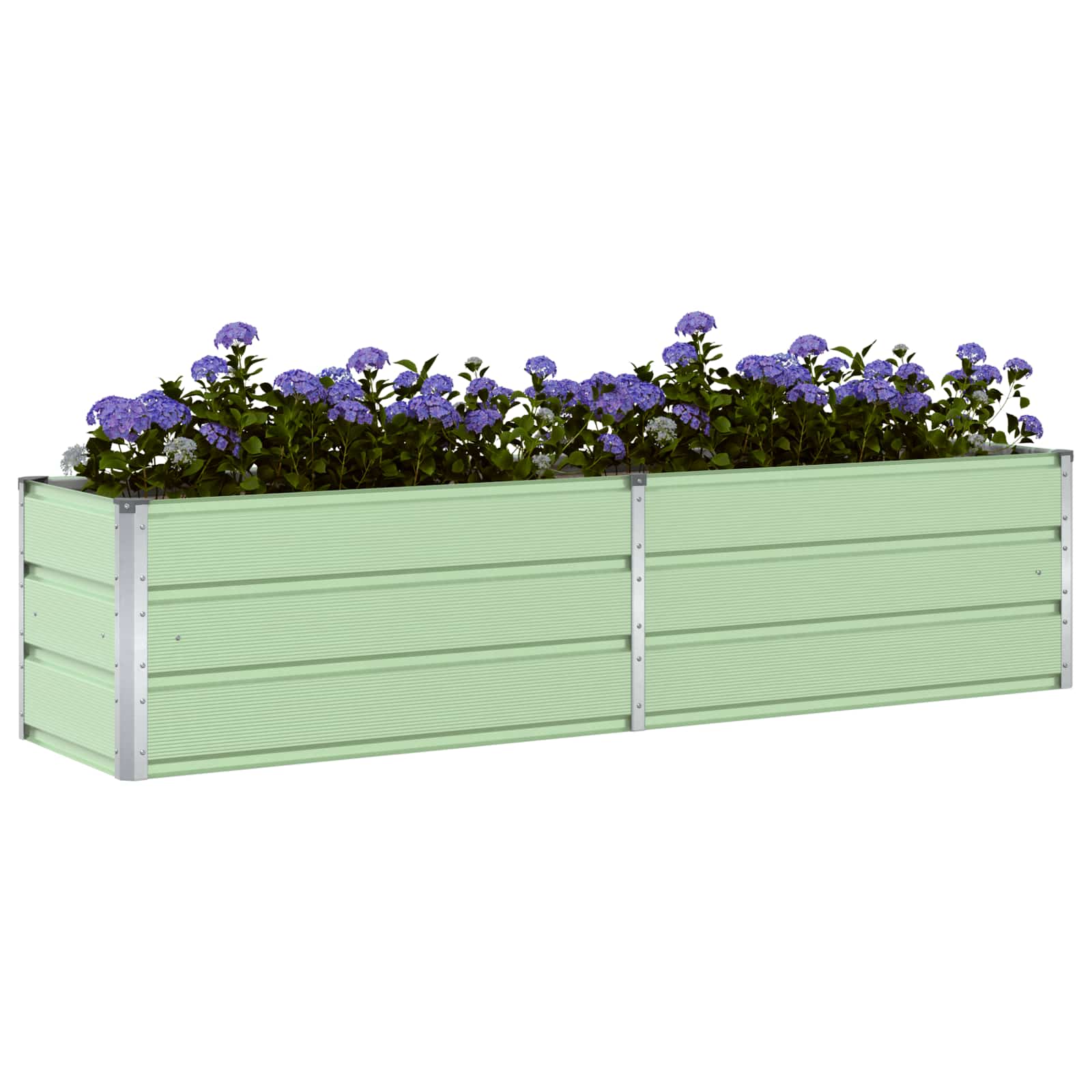 Pflanzkübel Pastellgrün 195 x 50 x 45 cm Verzinkter Stahl
