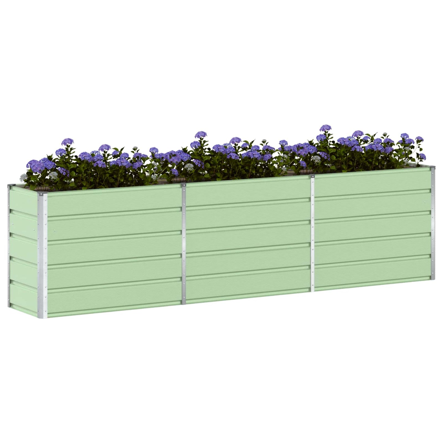 Pflanzkübel Pastellgrün 290 x 50 x 75 cm Verzinkter Stahl