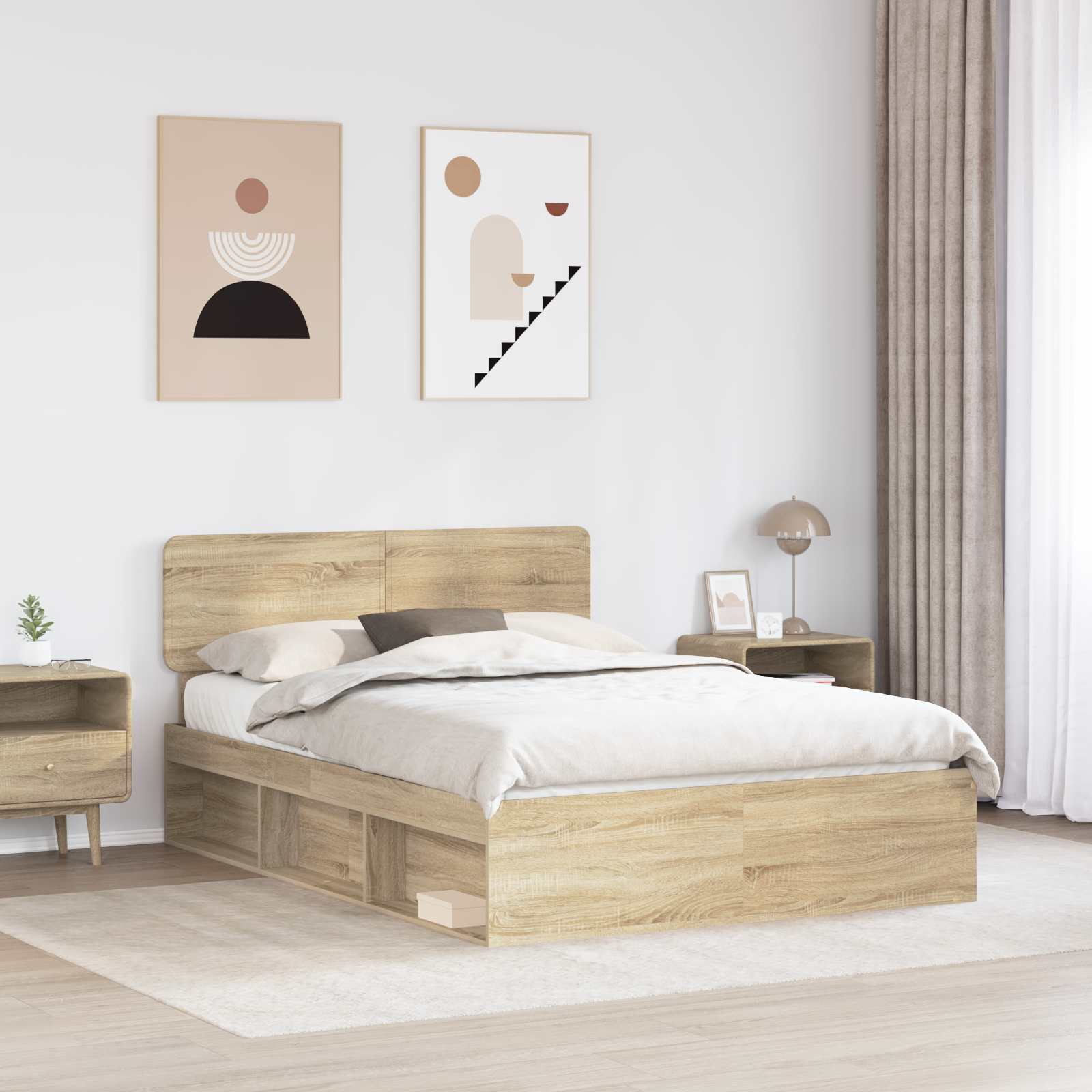 Bettrahmen Sonoma 160 x 200 cm Massives Kiefernholz