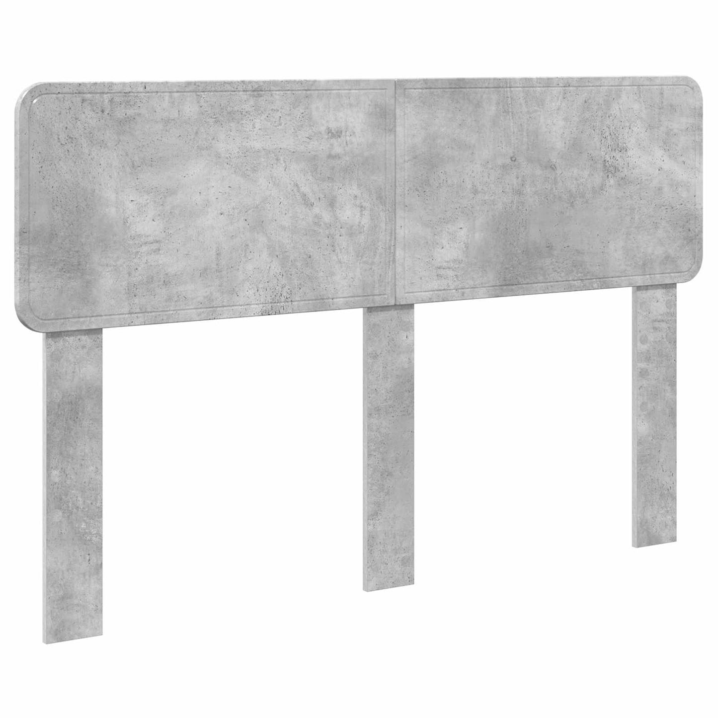 Bettrahmen mit Kopfteil Beton 140 x 200 cm Massives Kiefernholz