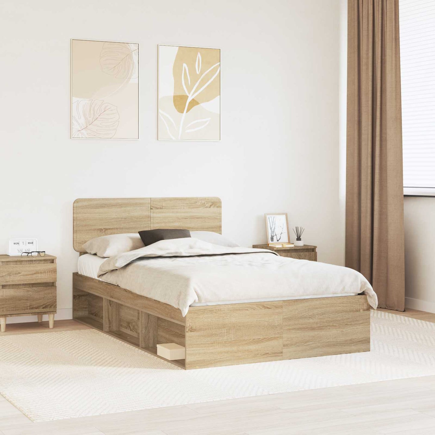 Bettrahmen Sonoma 120 x 190 cm Massives Kiefernholz