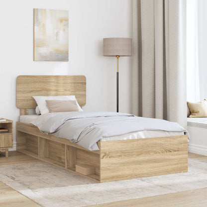 Bettrahmen Sonoma-Eiche 75 x 190 cm Massives Kiefernholz