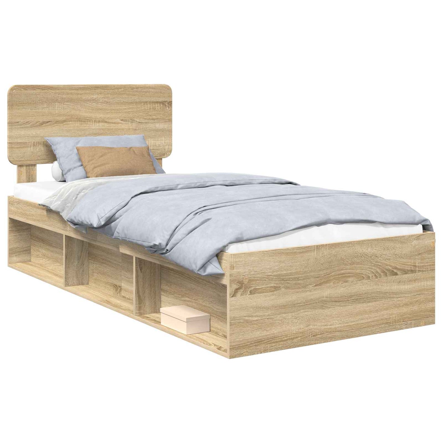 Bettrahmen Sonoma-Eiche 75 x 190 cm Massives Kiefernholz
