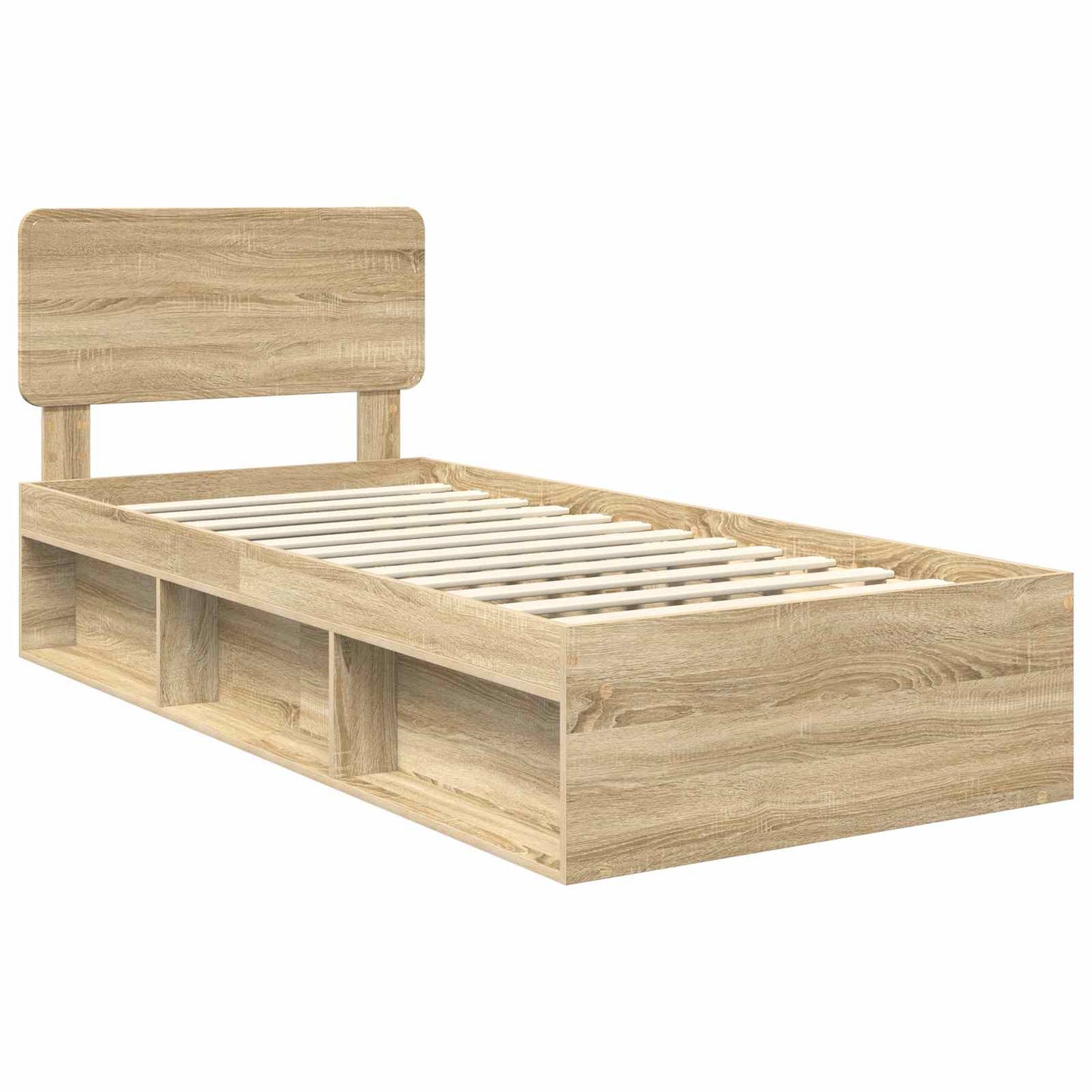 Bettrahmen Sonoma-Eiche 75 x 190 cm Massives Kiefernholz