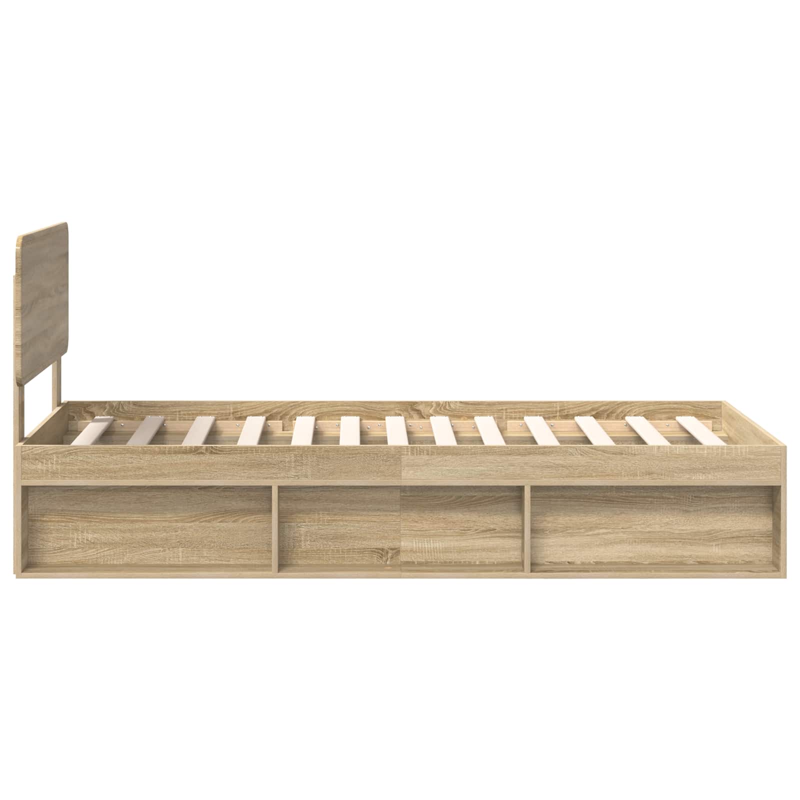 Bettrahmen Sonoma-Eiche 75 x 190 cm Massives Kiefernholz