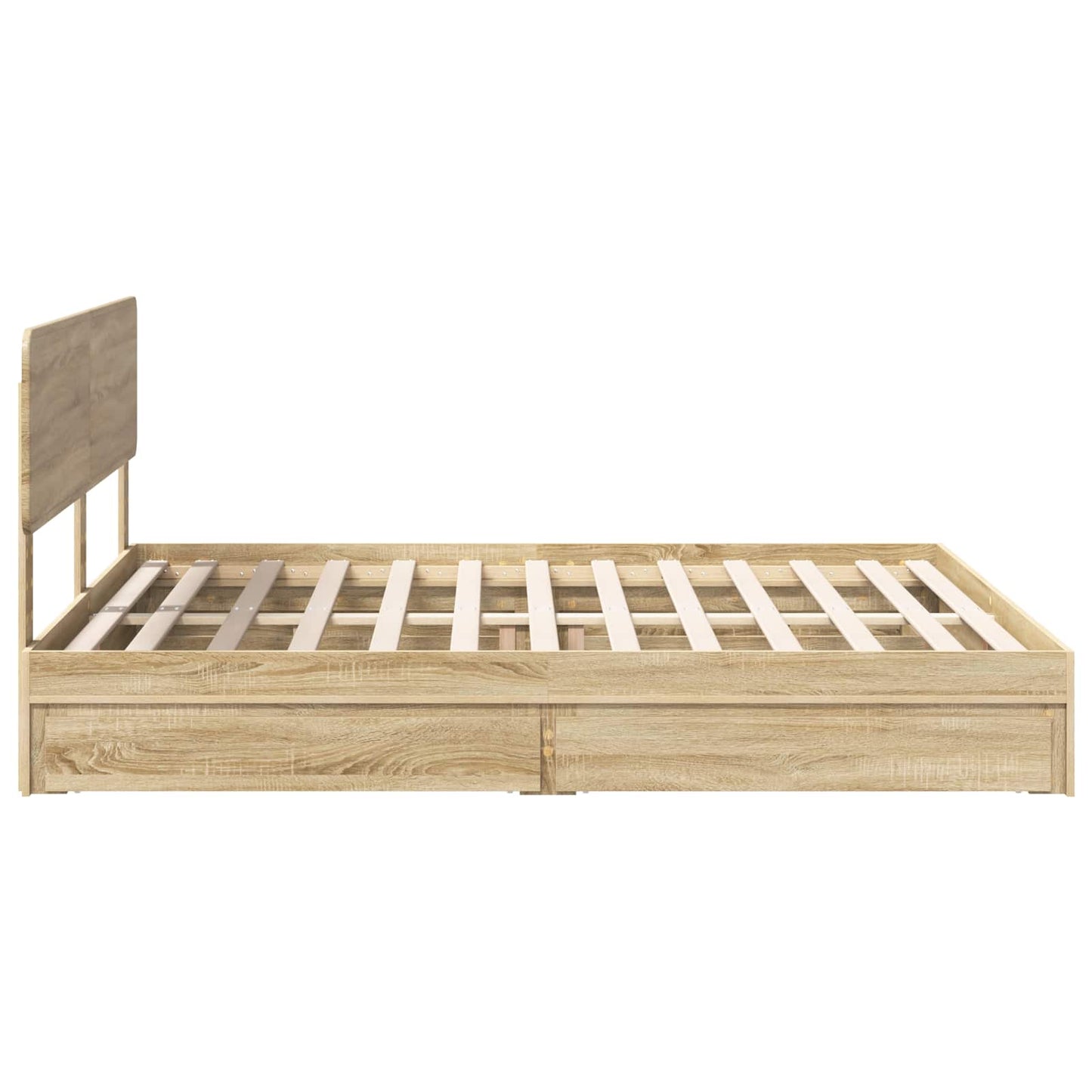 Aufbewahrungsbett Sonoma-Eiche 180 x 200 cm Holzwerkstoff