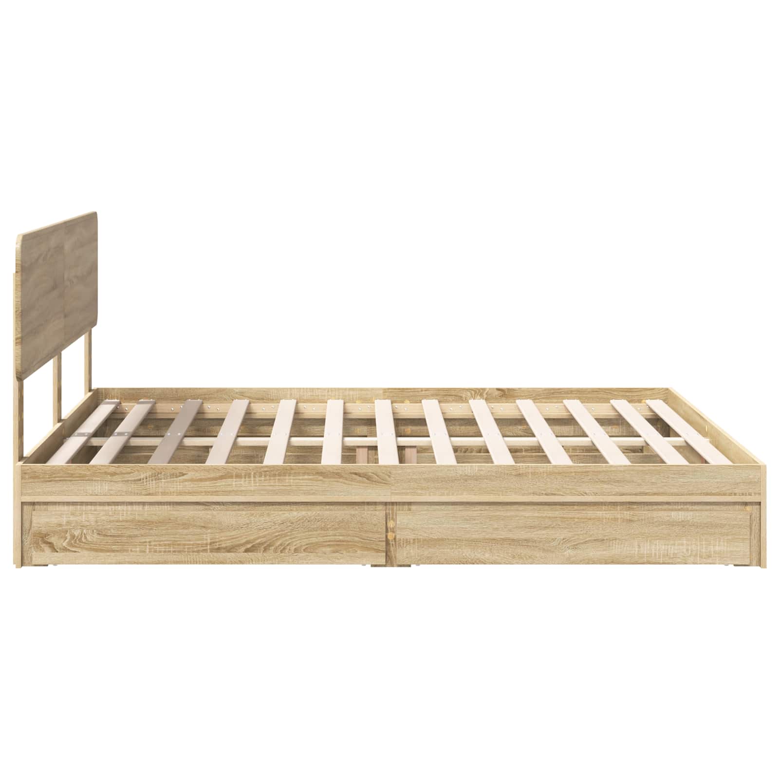 Aufbewahrungsbett Sonoma-Eiche 180 x 200 cm Holzwerkstoff