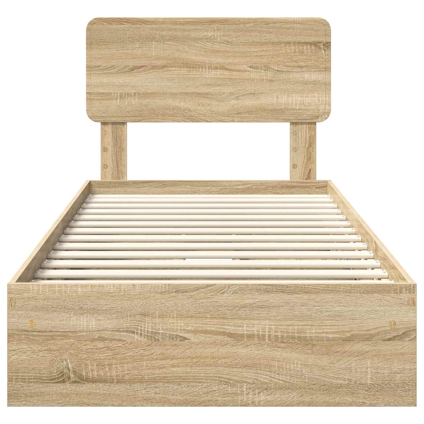 Aufbewahrungsbett Sonoma-Eiche 90 x 200 cm Holzwerkstoff