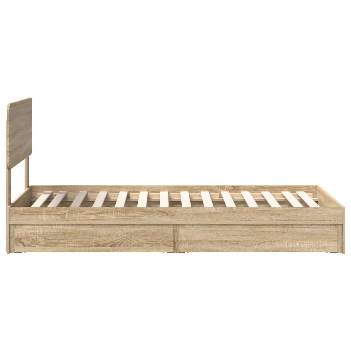 Aufbewahrungsbett Sonoma-Eiche 90 x 190 cm Holzwerkstoff