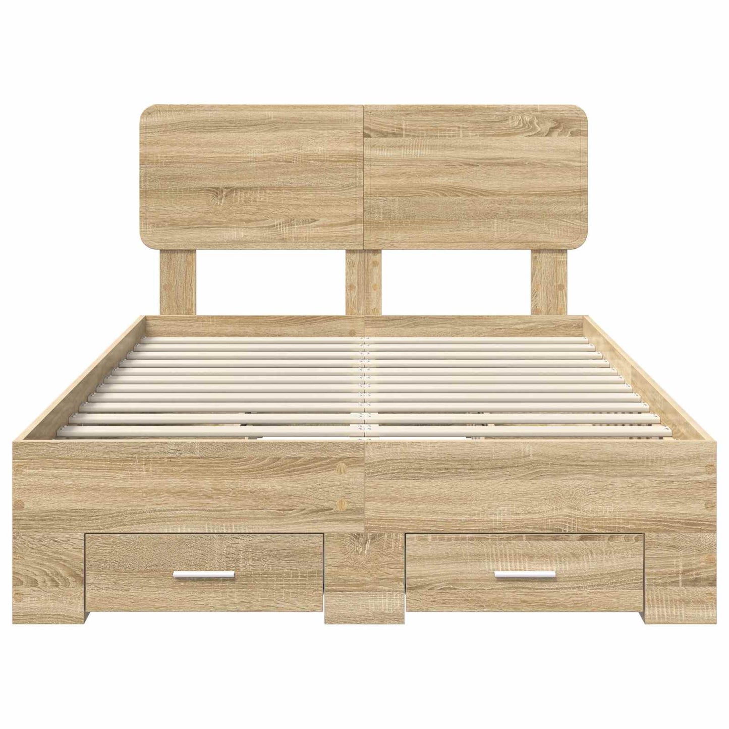 Bettrahmen mit Kopfteil Sonoma-Eiche 135 x 190 cm Holzwerkstoff